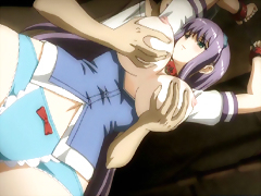 Bondage hentai schoolgirl gets squeezed her bigtits